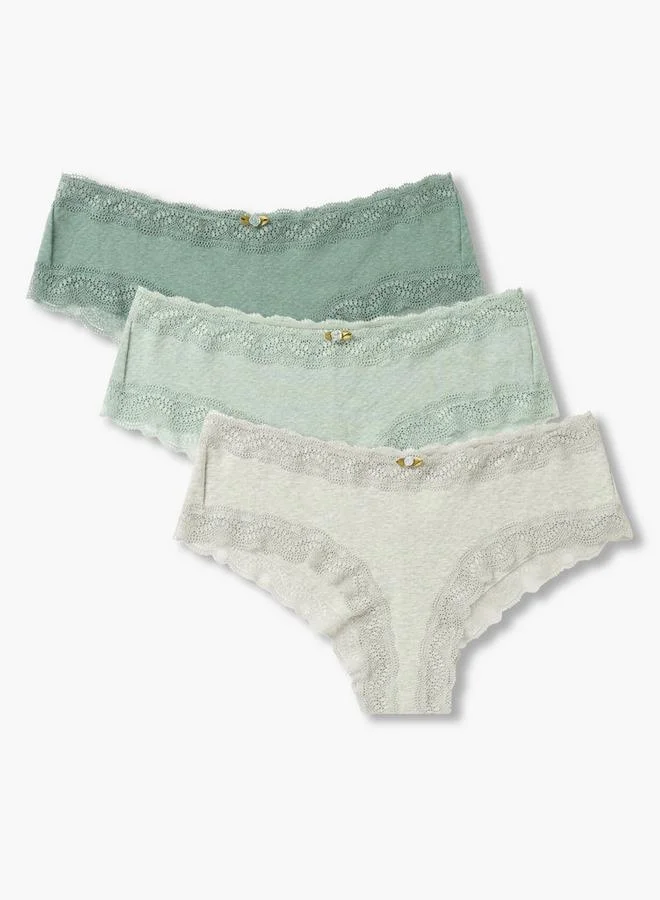 سبلاش فيڤ Set of 3 - Cheekster Briefs with Lace Trim